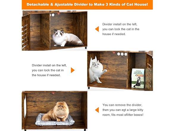 Cat Tree with Litter Box Enclosure