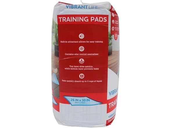 Vibrant Life XL Training Pads, 26" x 30", Sup