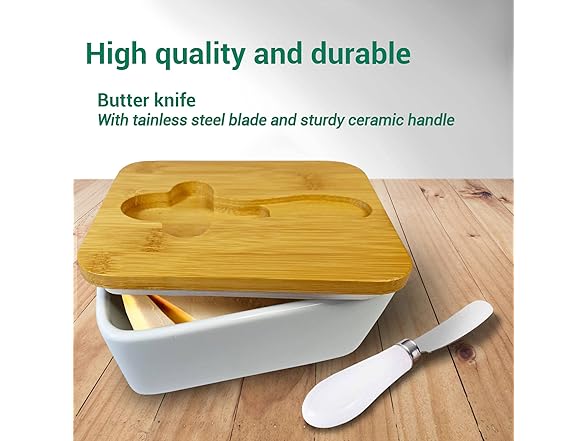 2 Pack Butter Dish with Lid and Knife