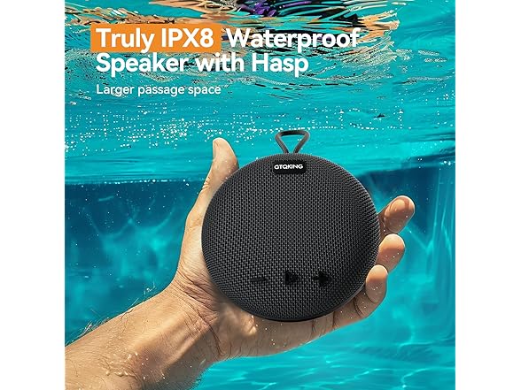 GTQKING Wireless Waterproof Bluetooth Speaker