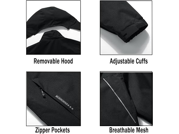 Moerdeng Women (L) Waterproof Rain Outdoor Jacket
