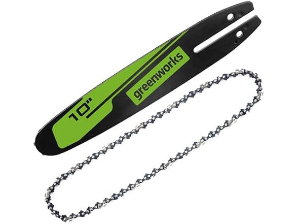 Greenworks 10" Replacement Pole Saw Bar 3/8" low profile chain pitch