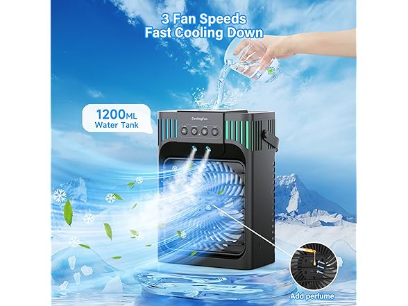 TIOKVIOP TIOKVIOP-AB-1-BLACK TIOKVIOP Portable Air Conditio