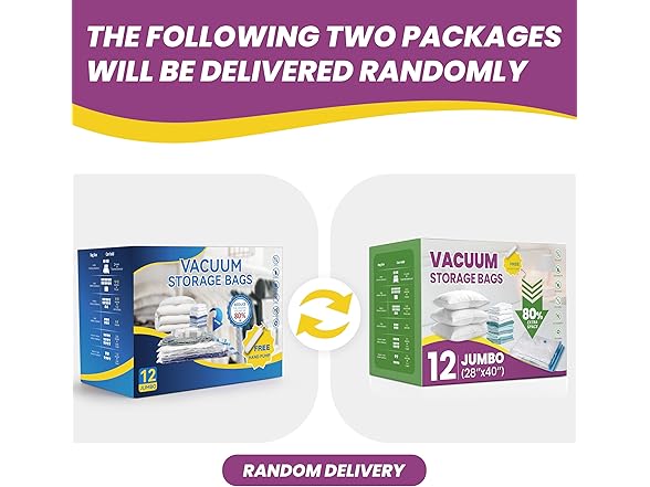 InfiniPower Space Bags Vacuum Storage Bags, 12PK