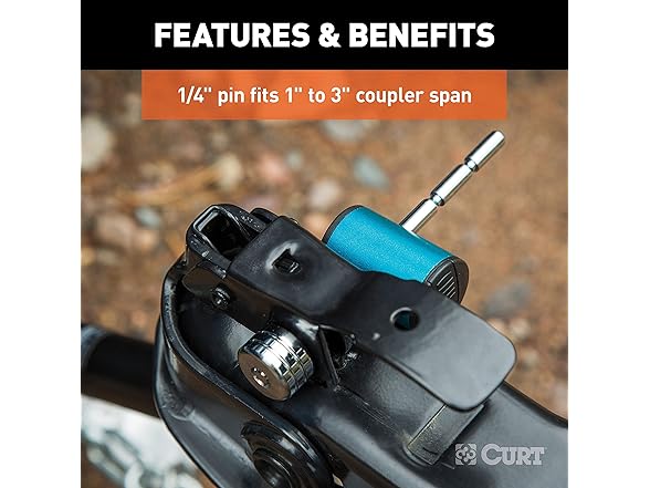 Trailer Coupler Lock 1/4" Blue