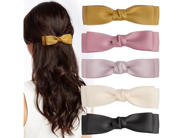 5 PCS Hair Bows Cute Hair Clips for Women