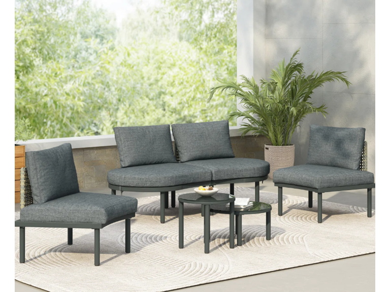 Latitude Run SP100028AAE SP100028AAE Gray 6pc Patio Set