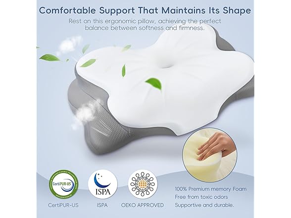 Cervical Neck Pillow White