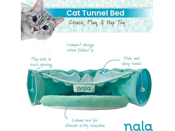 Caitec Presents Nala Cat Tunnel Bed