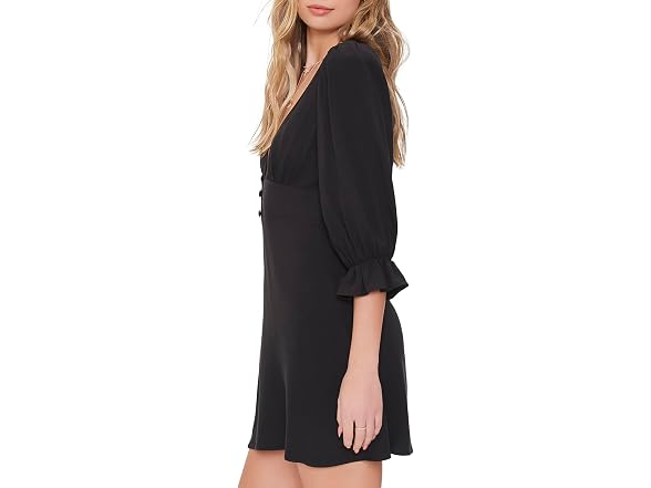Forever 21 Women's (L) Plunging Trumpet-Slee Black