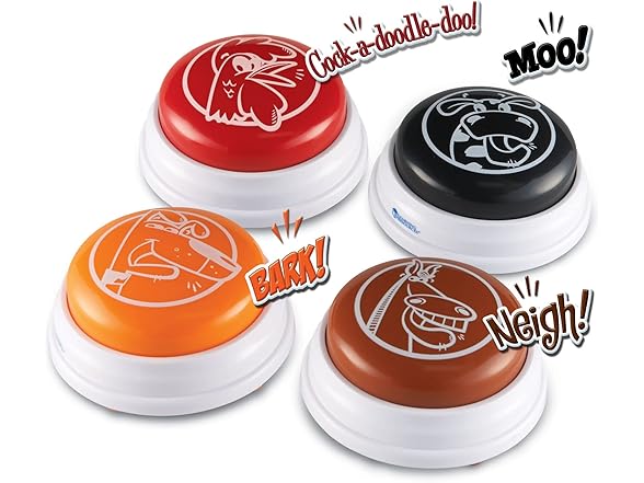 Learning Resources Barnyard Buzzers, Set of 4