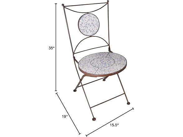 Aged Ceramic Bistro Chair