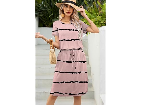 Levaca Women (XL) Summer Casual Belly Beach Dress