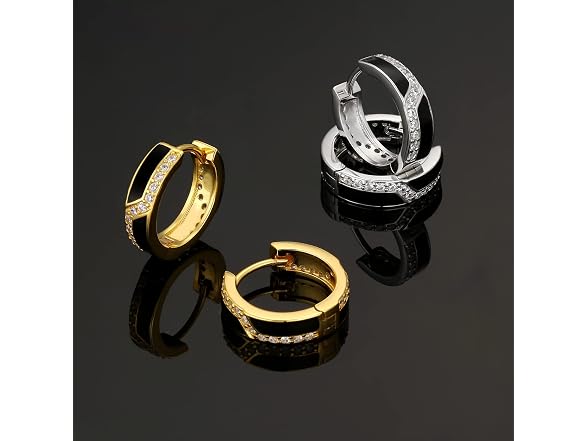 KRKC&CO NS615080 Hoop earrings men