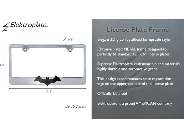 Elektroplate 3D Batman Premium License Chrome