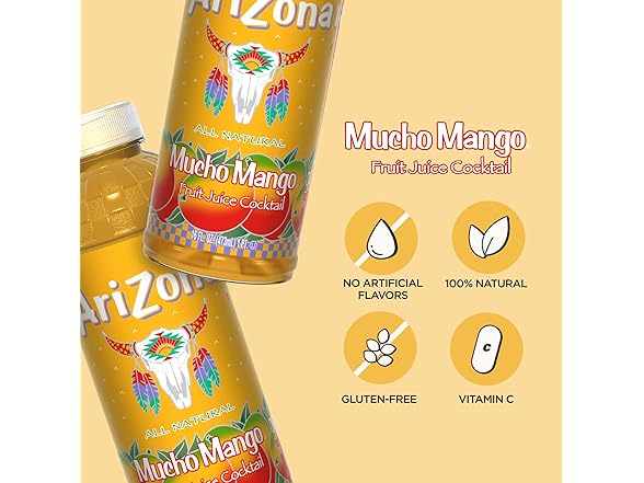 12PK AriZona Mucho Mango - Fruit Juice Cocktail