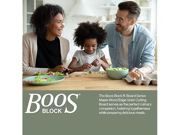John Boos R-Board Series Rectangular Wooden Maple Cutting Board 18”x12” – 1.5” Thick, 10-lb Reversible Butcher Block with Edge-Grain & Finger Grips – Made in the USA (Open Box)