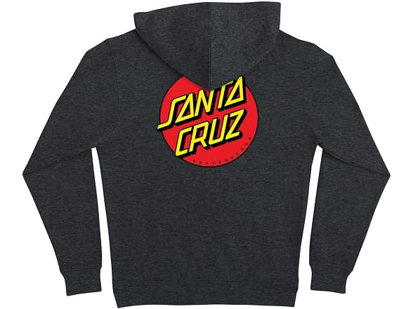 Santa Cruz (M) Youth Zip Up Hooded Dot Sweatshirt