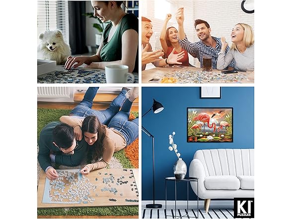 1000 Piece Puzzle for Adults ROSILAND Solomon Flamingos 