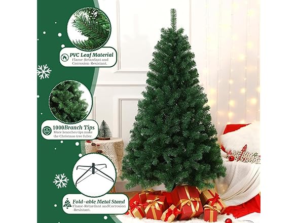 KISIQI Spruce 6Ft Artificial Christmas Tree
