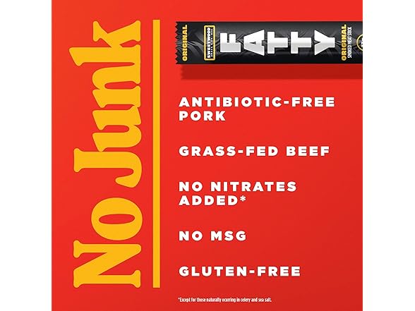 20PK FATTY Meat Sticks, Made with Grass Fed Beef