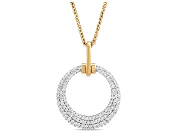 Amazon Essentials Diamond Circle Pendant