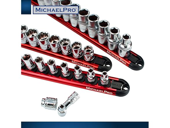 MichaelPro MP014001 3-Pc Socket Organizer Rail Set