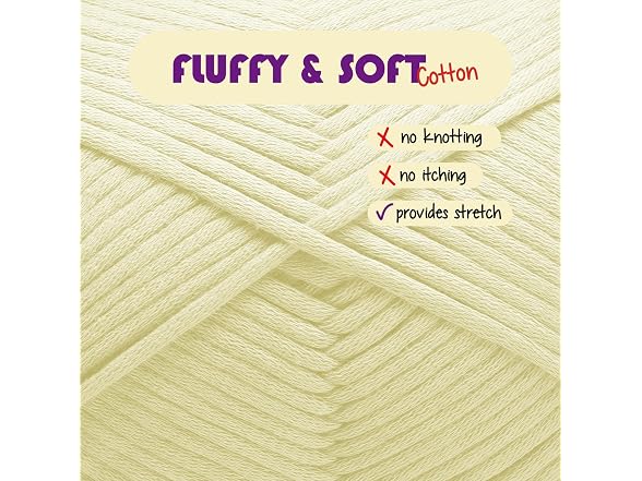 Hearth & Harbor Soft Yarn for Crocheting Light Yellow
