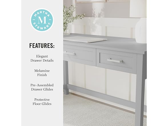 Martha Stewart Hutton Shaker Style Home Office Desk