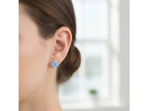 Colored Moissanite Diamond Earrings