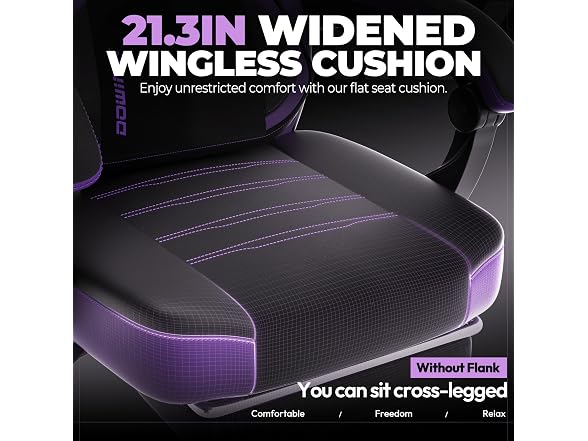 Dowinx Big and Tall Gaming Chair, Dark Purple