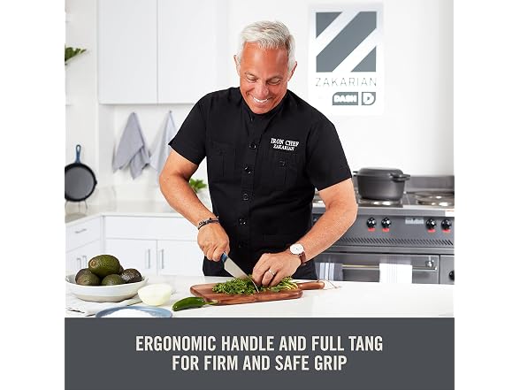 Zakarian by Dash 7" German Steel Rocking Chef Knife