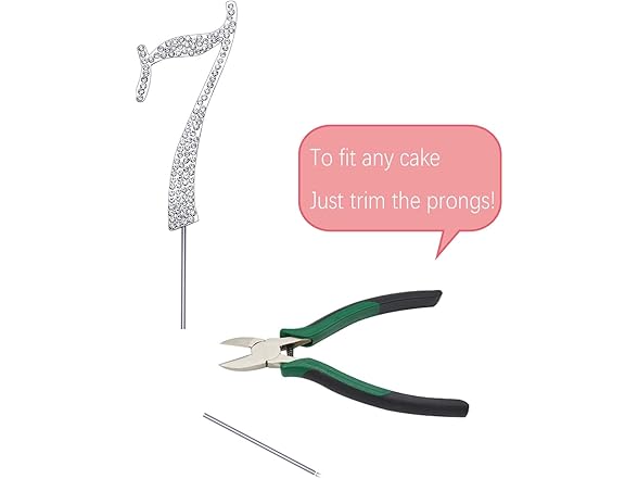 MAGJUCHE Silver 17" Crystal Cake Topper