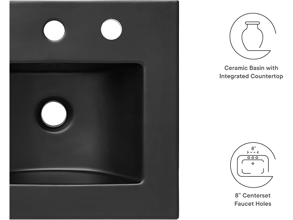 Modway Cayman Modern 18" Bathroom Sink in