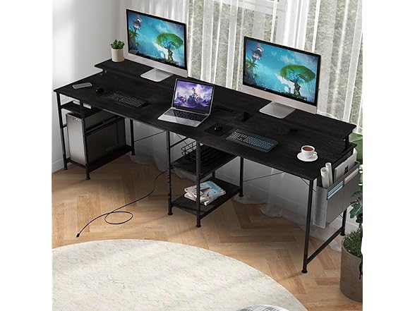 wOod-it Gaming Desk with LED Lights, 55"