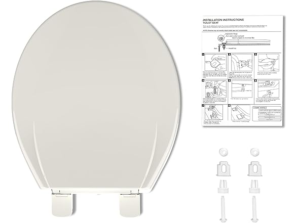 YardYonder Toilet Seat Round, Soft Close