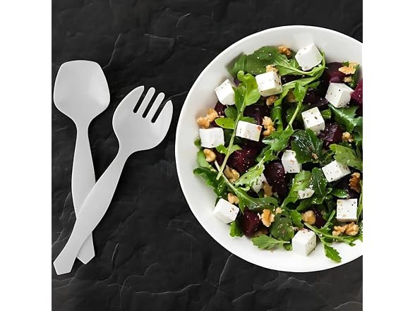 Elegant White Serving Spoon (1 Pc) 
