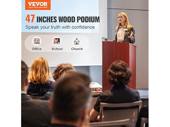 VEVOR Rolling Podium Stand