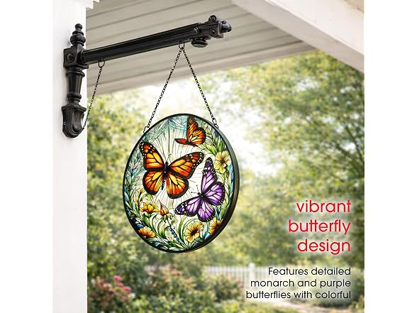 Alpine Corp Butterfly Suncatcher 8in