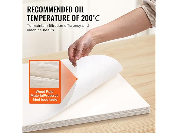 VEVOR Fryer Filter Paper 100-Pack