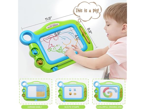ALISKAGZE Magnetic Drawing Board for Toddlers