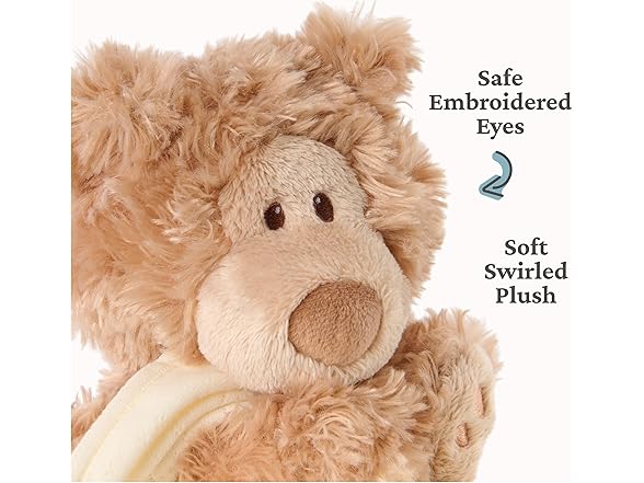GUND Baby Philbin Plush Lovey, Brown, 14”