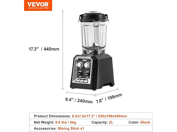 Professional Blender, Commercial Countertop