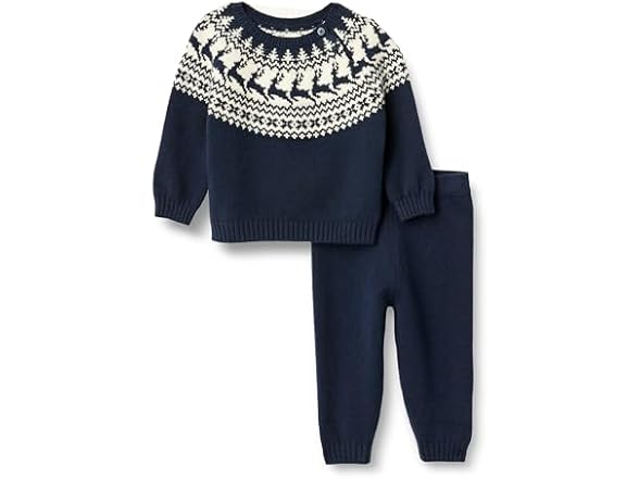 Navy Ivory Scenic Fair Isle
