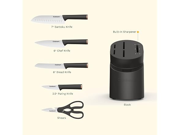 Artisan Elite Stainless Steel Cutlery 6 Piece Knife Block Set - Gallery 3