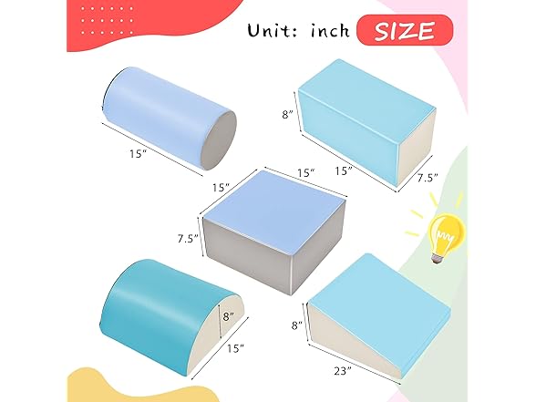 Fulvari 5 Piece Climb and Crawl Activity PlaySet