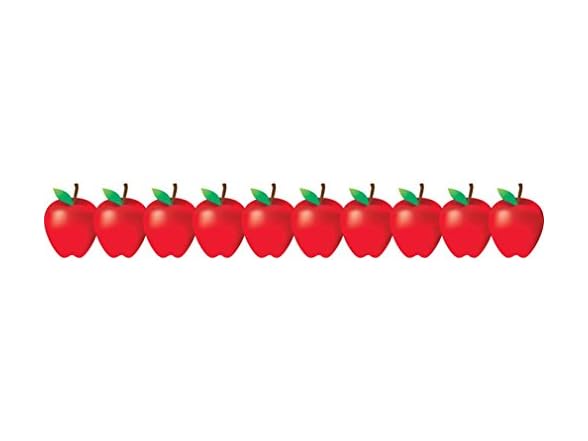 Hygloss Products Red Apples Die-Cut Bulletin Border 12pk
