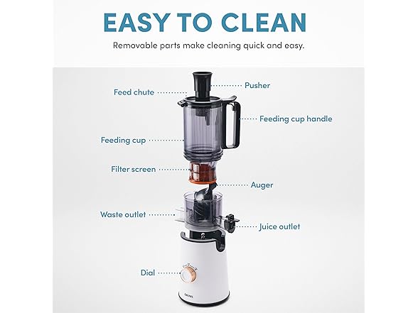 AROMA AROMA® Cold Press Juice Machine Slow Masticating Fruit