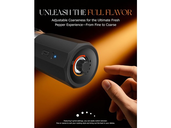 Rechargeable Salt & Pepper Grinder Set