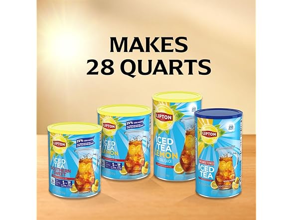 2PK Lipton Iced Tea Mix, Unsweetened Lemon